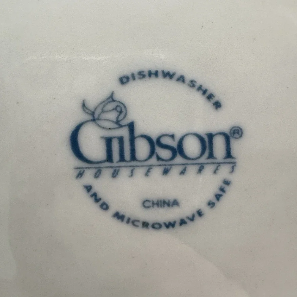 Gibson Dinner Plates Flourish White Embossed Fruit 10